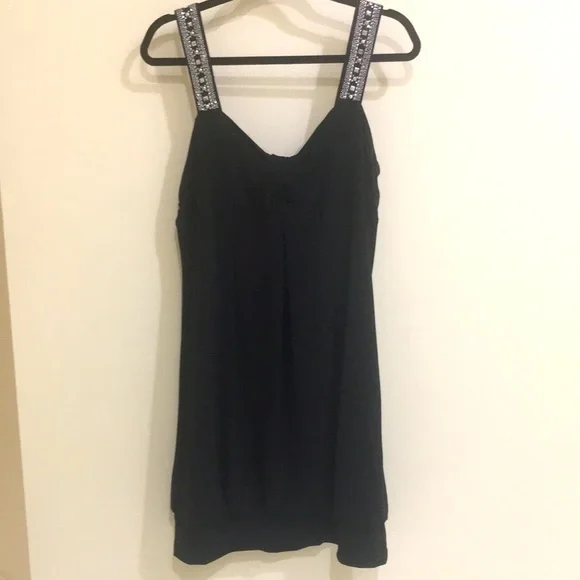 black cocktail dress size 16 Sheer Lace-Bodice Black Cocktail Dress Black / 00 main image 0